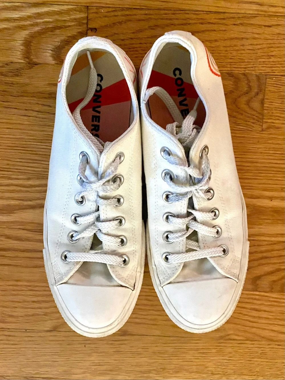 Womens Converse Lift Sunshine Shoes 8.5 Sun and Rainbow Accents